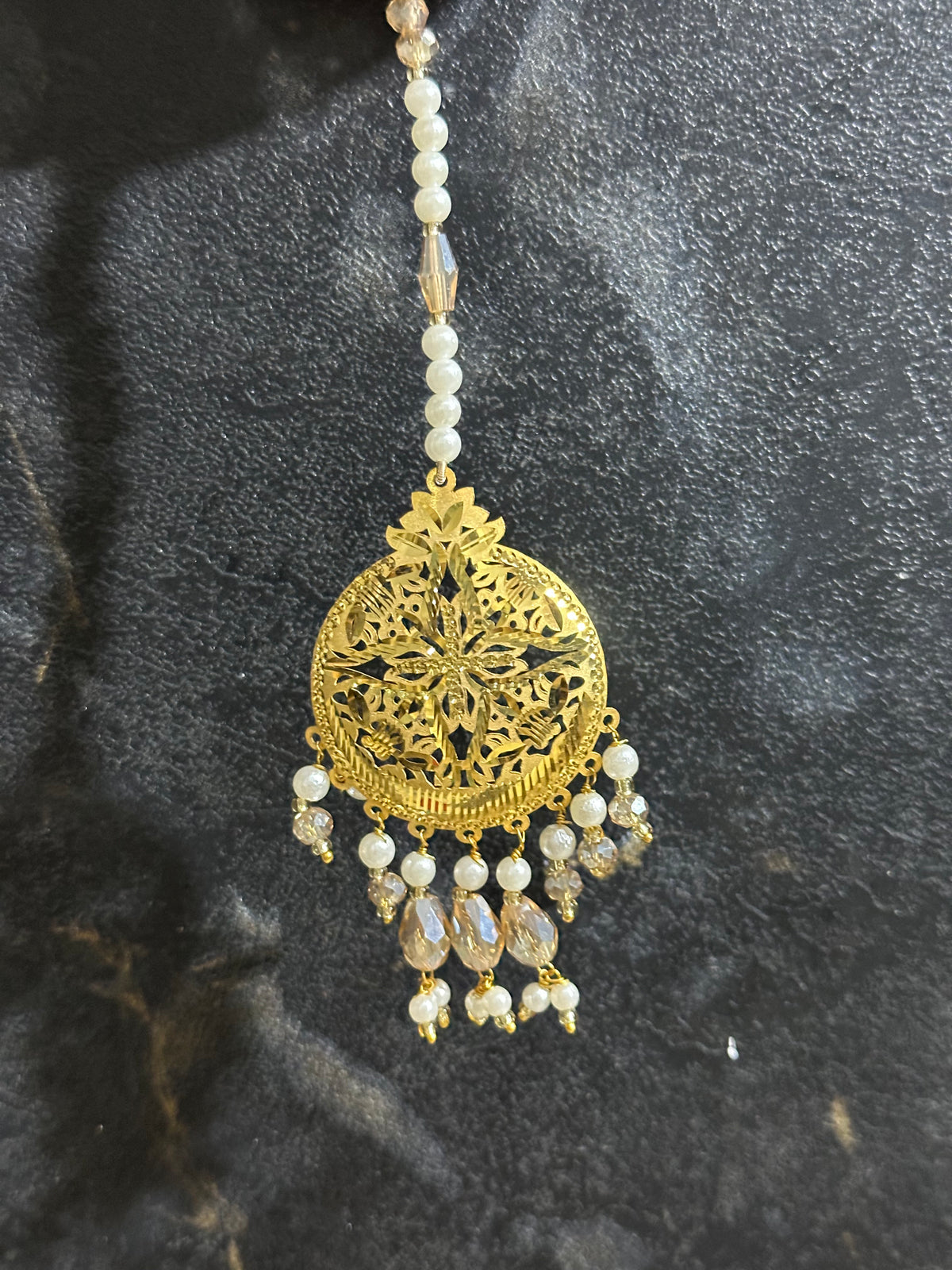 SILVER MANG TEEKA (Gold polished)