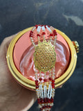 SILVER BEADS BRACELET (Gold polished)