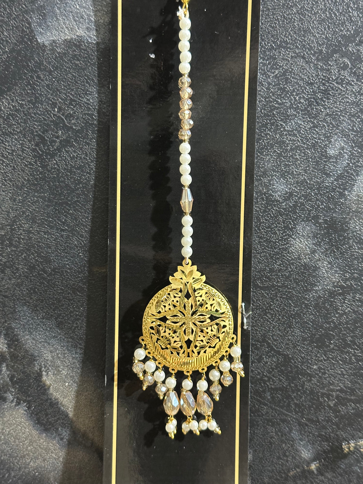 SILVER MANG TEEKA (Gold polished)